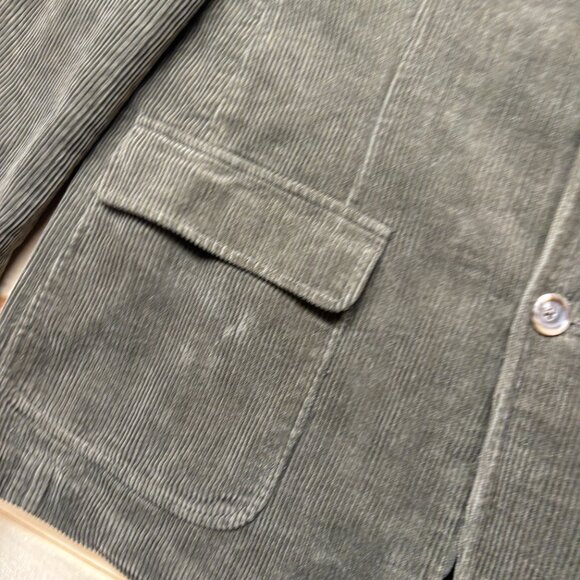 Vintage Polo Ralph Lauren Blazer Mens Large Green Olive Brown Corduroy - Picture 4 of 15